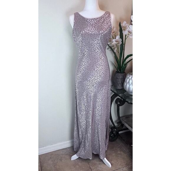 Vintage Coquette Pink Low-Back Soft Leopard Print Sleeveless Harlow Dress Sz 12 - Picture 1 of 8